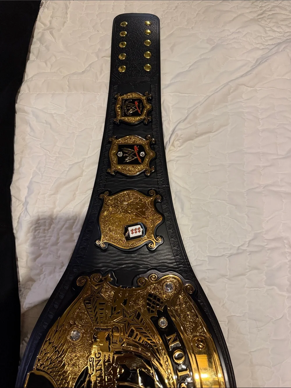 Champion Black and Gold Wrestling Championship Belt